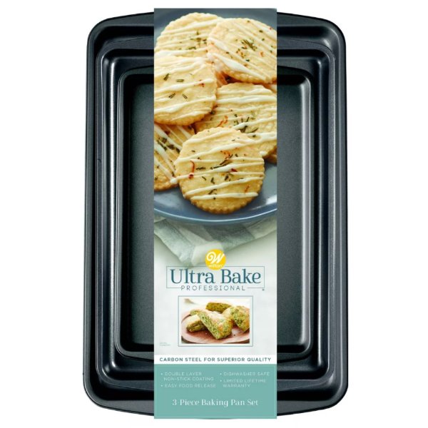 Ultra Bake Pro 3pc Cookie Sheet Set