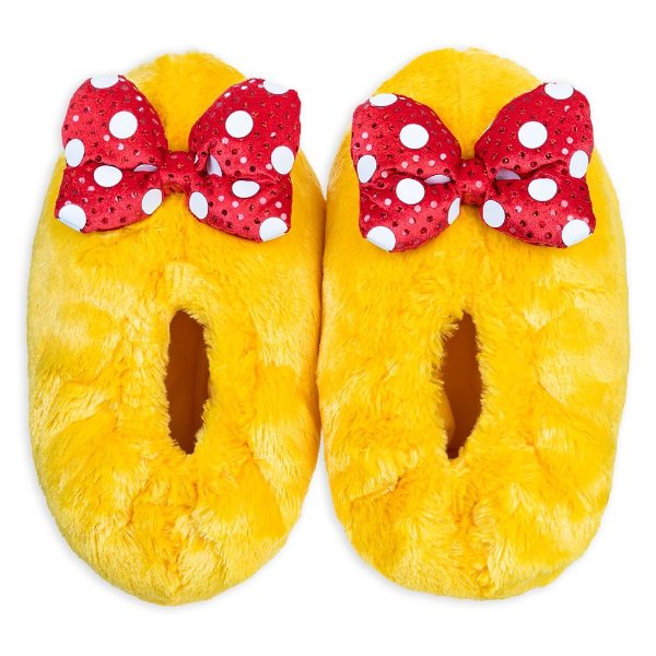 Minnie Mouse Plush Slippers for Adults | shopDisney