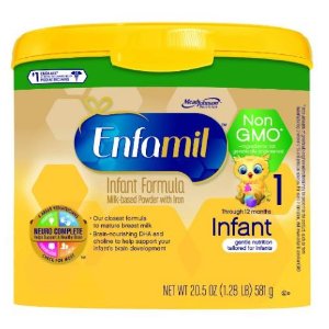 Enfamil Infant Non-GMO Baby Formula, 20.5 Oz. Tub (Pack of 4): Health & Personal Care