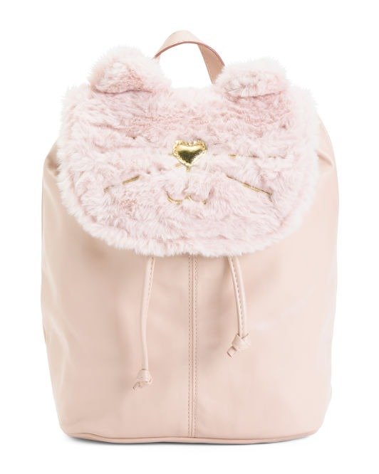 Plush Flap Cat Backpack