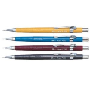 Pentel Sharp Automatic Pencil, 0.5mm, Black Barrels, 2 Pack