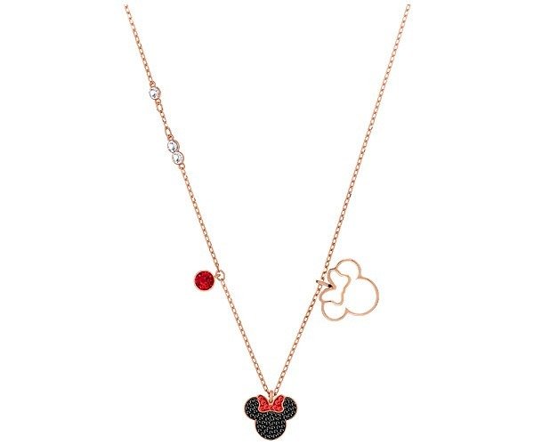 Mickey & Minnie Pendant, Multi-colored, Rose gold plating