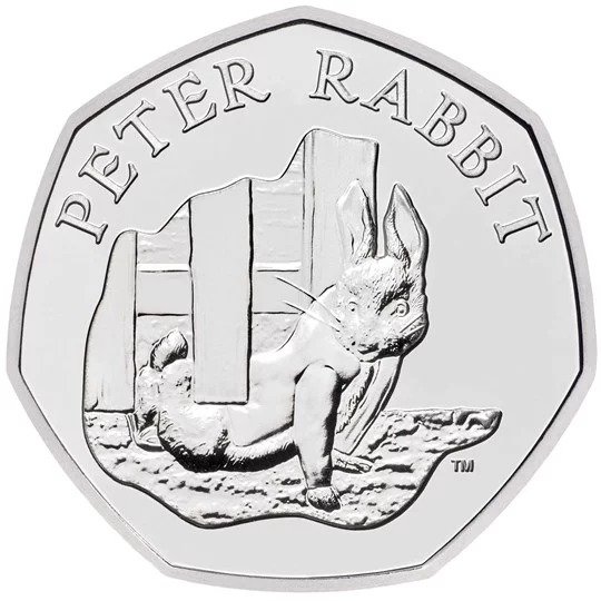 50P 纪念币 2020版彼得兔