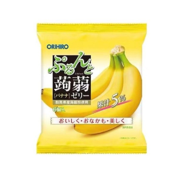 ORIHIRO 低卡高纤蒟蒻果冻 香蕉味 6枚入 120g