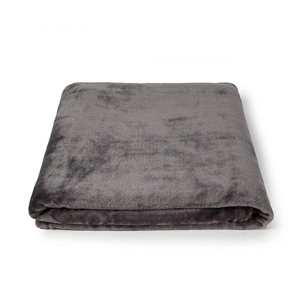 ™ Solid Plush Throw Blanket | Bed Bath & Beyond | Bed Bath and Beyond