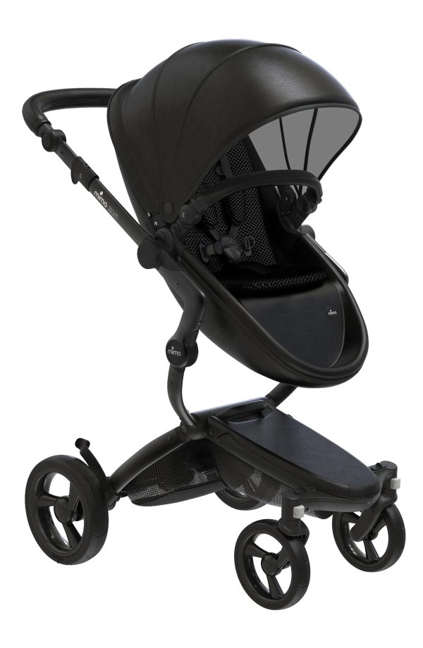 Xari 2020 Black Chassis Stroller with Reversible Reclining Seat & Carrycot