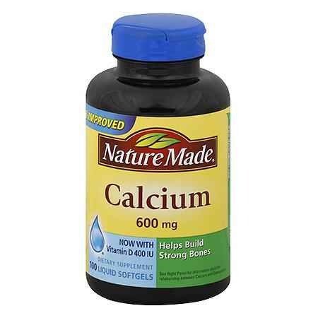 Calcium 600 mg with Vitamin D Dietary Supplement Liquid Softgels