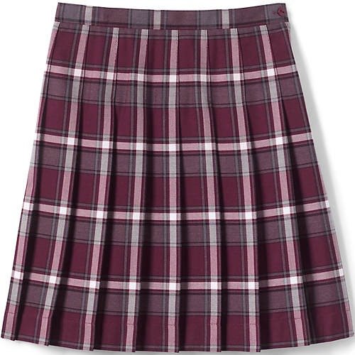 Girls Plaid Pleated Skirt Below the Knee