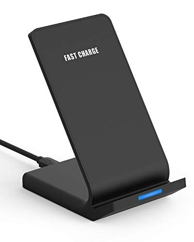Wireless Charger - 10W Qi-Certified Fast Wireless Charging Stand for iPhone 11/11 Pro/11 Pro Max/XR/XR Max/X/8, Samsung Galaxy S10 S9 S8, Note 10/9/8, Google Pixel 4/3 XL, LG G7/G8/V30/V35/V40 ThinQ