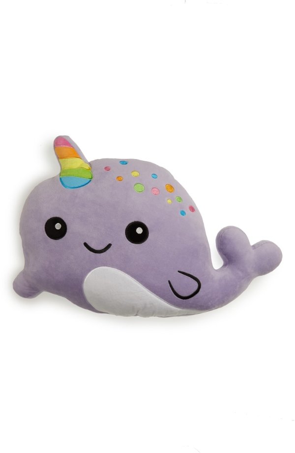Bubblegum Scented Narwhal Pillow