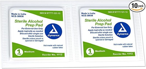 Alcohol Prep Pad, Medium, Sterile, 2,000 Count (Package May Vary)