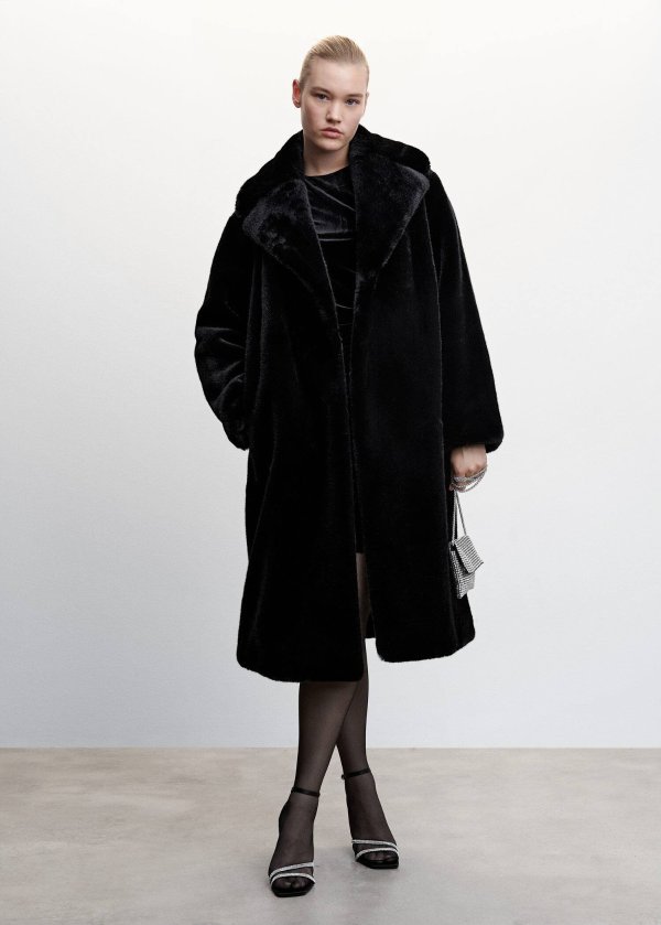 Oversize faux-fur coat - Women | Mango USA
