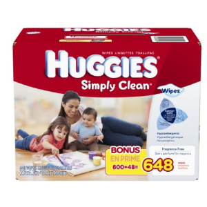 Huggies Simply Clean Baby Wipes, Refill, 648 Count