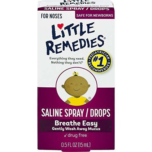 Saline Spray/Drops | 0.5 oz | Pack of 1 | For Noses to Breathe Easily | Gently Wash Away Mucus |