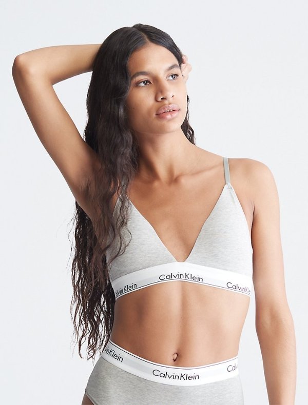 Modern Cotton Lightly Lined Triangle Bralette Modern Cotton Lightly Lined Triangle Bralette
