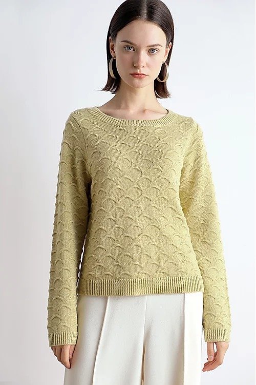 Ecru Emissary | Shell Pattern Sweater