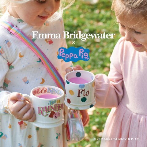 £16起！可可爱爱！Emma Bridgewater x 小猪佩奇联名款 封面猪猪波点杯£19