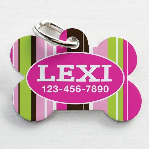 Custom Personalization Solutions Personalized Pet Tag Stripes Female | Petco