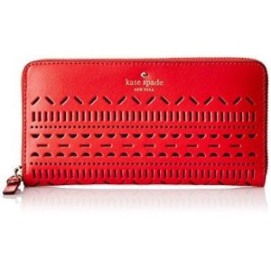 kate spade new york Lillian Court Lacey Wallet, Cherry Liqueur, One Size: Shoes