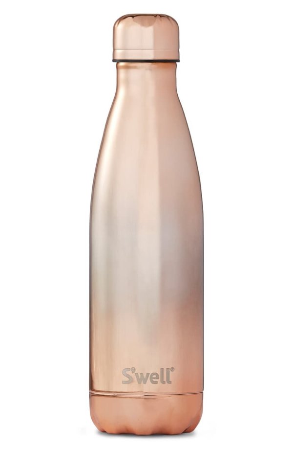 Rose Gold 17-Ounce Insulated Stainless Steel Water Bottle