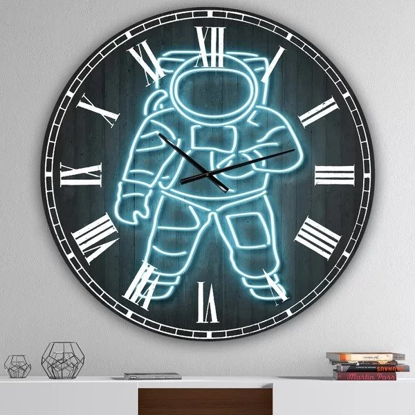 Oversized Neon Astronaut Wall ClockOversized Neon Astronaut Wall ClockRatings & ReviewsQuestions & AnswersShipping & ReturnsMore to Explore