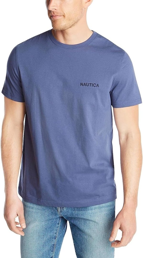 Nautica Men's Short Sleeve Solid Crew Neck T-Shirt