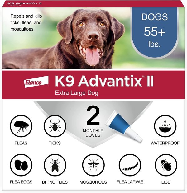 Flea and Tick Prevention for Extra-Large Dogs, Over 55 Pounds