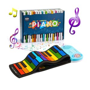 史低价：ATOPDREAM 49键可卷钢琴，音乐启蒙玩具