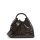 Raisin brown crocodile-effect leather top handle bag