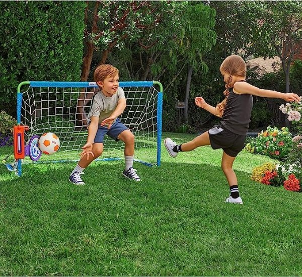 2-in-1 Water Soccer/Football Sports Game with Net, Ball & Pump