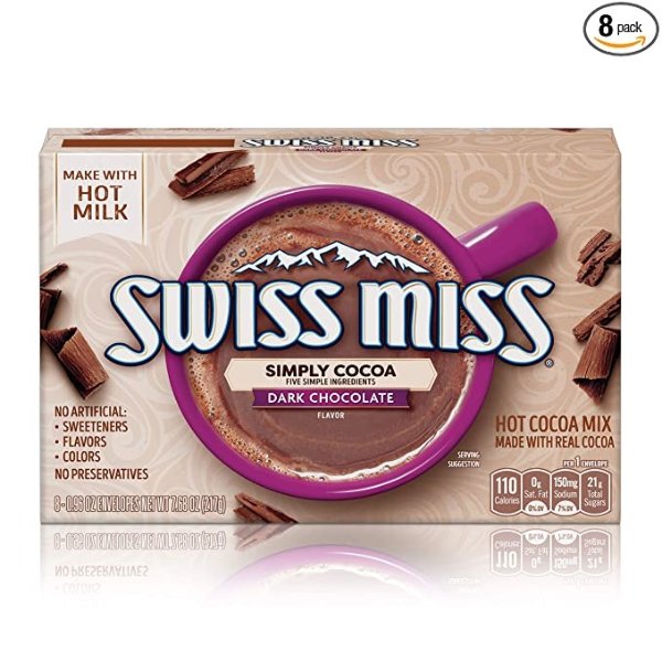 Simply Cocoa Dark Chocolate Hot Cocoa Mix, 8 ct 7.68 oz