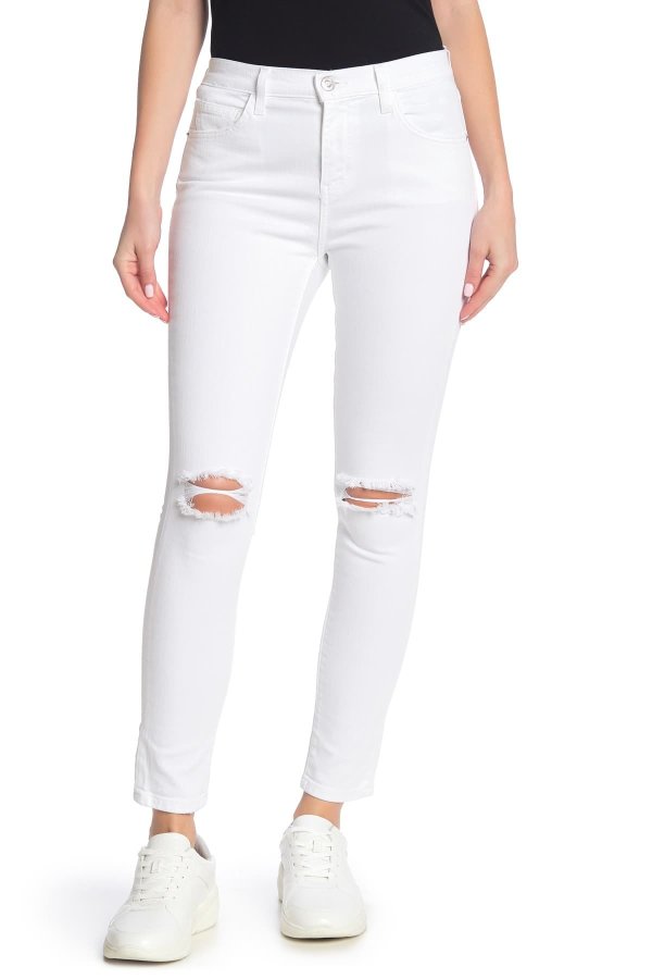 The High Waist Distressed Stiletto Jeans