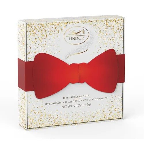 Lindt LINDOR Assorted Chocolate Truffles Bow Gift Box (5.1 oz)