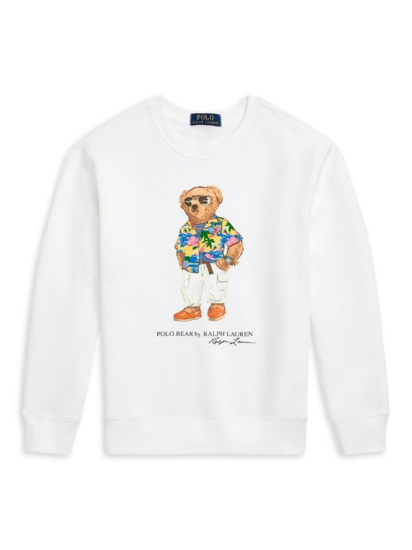 Little Boy's & Boy's Polo Bear Crewneck Sweatshirt