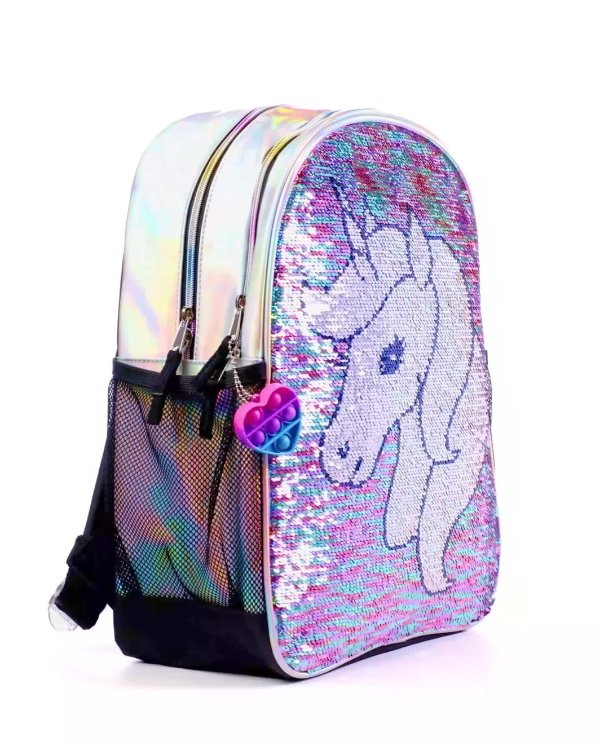 Girls Metallic Flip Sequin Unicorn Backpack | The Children's Place - MULTI CLR