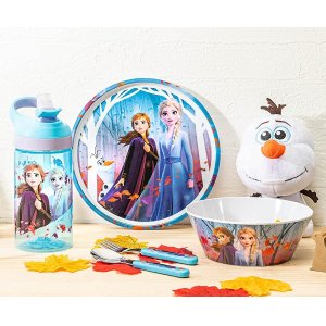 Zak Designs 儿童冰雪奇缘主题餐具4件套 含水杯
