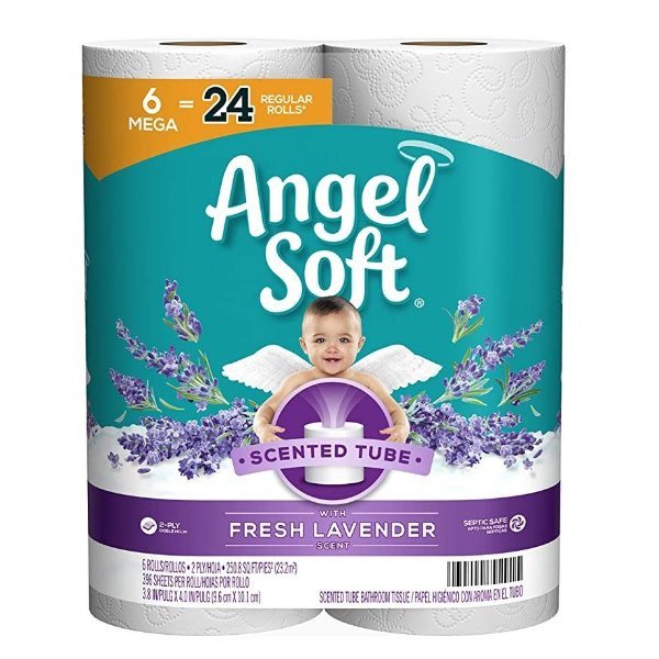 Angel Soft Toilet Paper 6 Mega Rolls