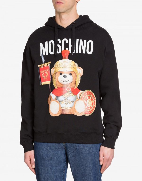 Roman Teddy Bear cotton sweatshirt - Roman Teddy Bear - FW19 COLLECTION - Moods - Moschino | Moschino Shop Online