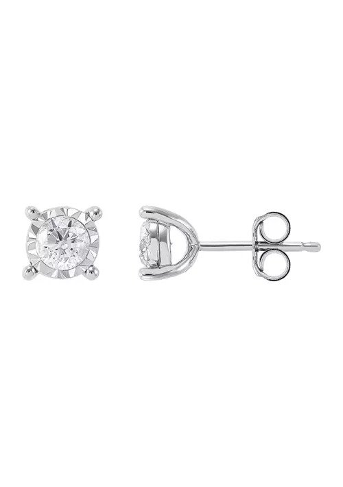 1/2 ct. t.w. Diamond Earrings in Sterling Silver