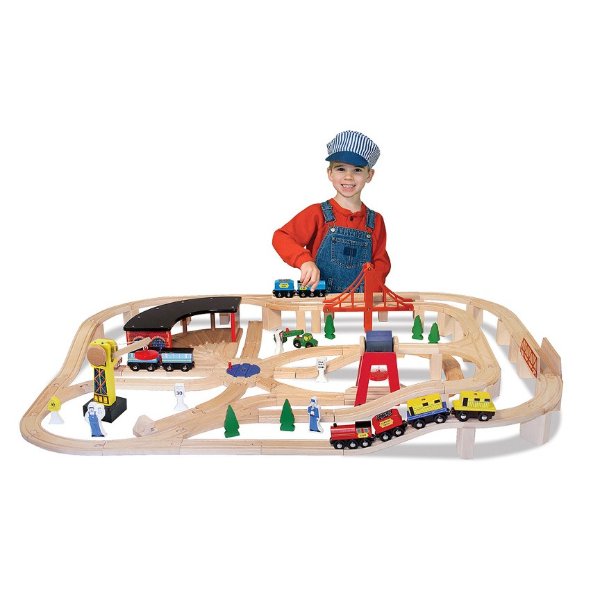 木质火车轨道玩具套装