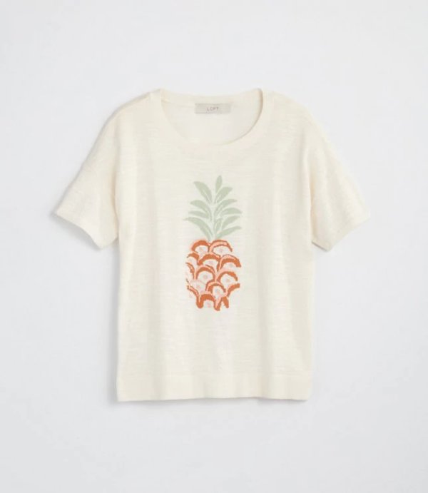 Pineapple Sweater Tee | LOFT