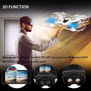 MJX X300C 4CH 2.4G 6-Axis Gyro FPV WIFI RC Drone with 0.3MP Camera for IOS and Android Headless Mode with One Key Return and 3D Function Quadcopter