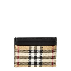 BurberryVintage Check E-Canvas & Leather Card Holder