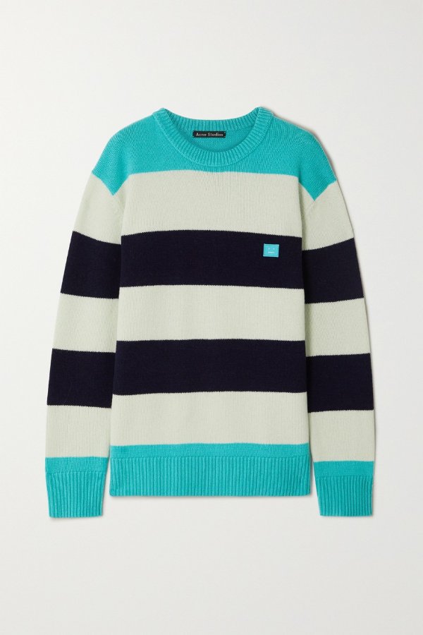 Nimah Face striped wool sweater