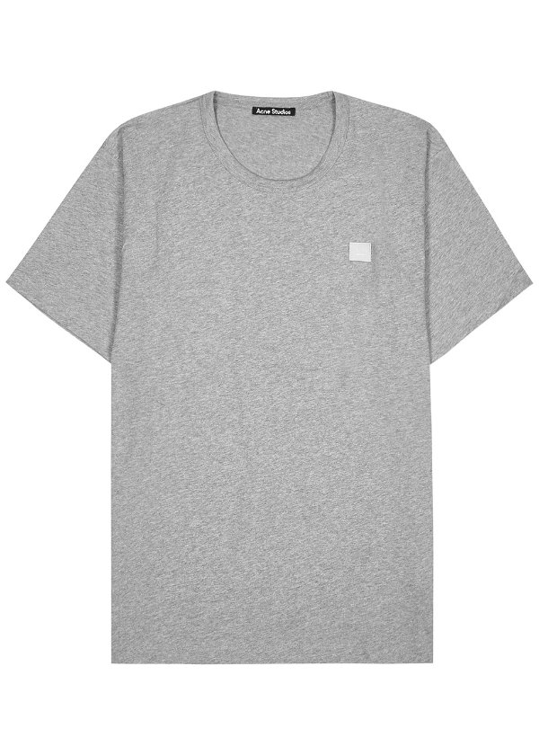 Nash Face grey melange cotton T-shirt
