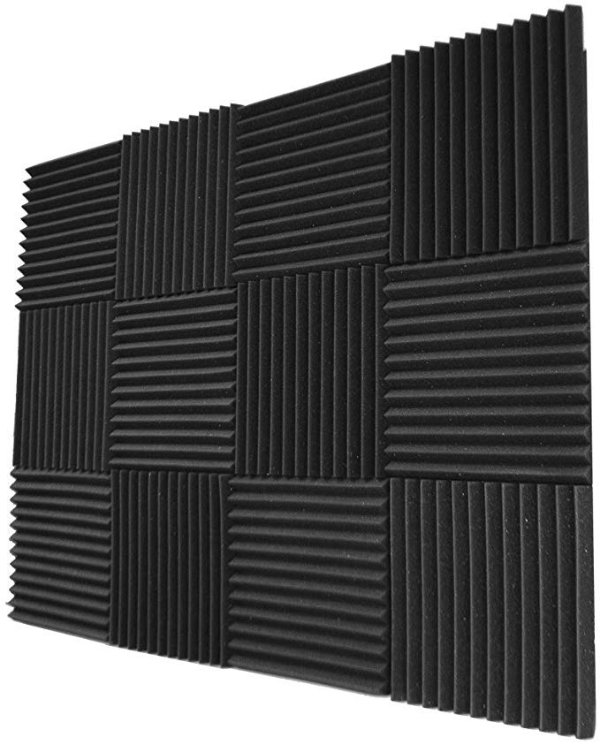 12 Pack- Acoustic Panels Studio Foam Wedges 1" X 12" X 12"