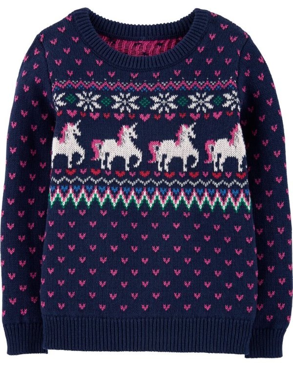 Unicorn Fair Isle Sweater