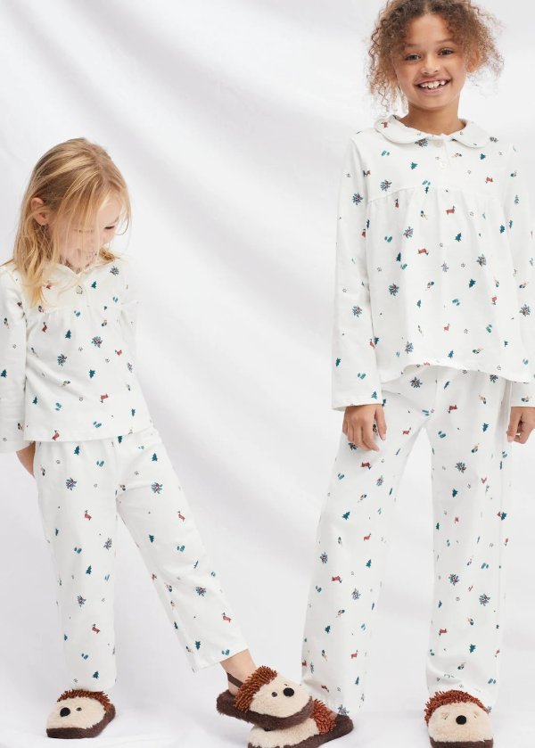 Christmas long pajamas - Girls | Mango Kids USA