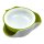 DDWG010GB Double Dish Pistachio Bowl and Snack Serving Bowl, Green/White