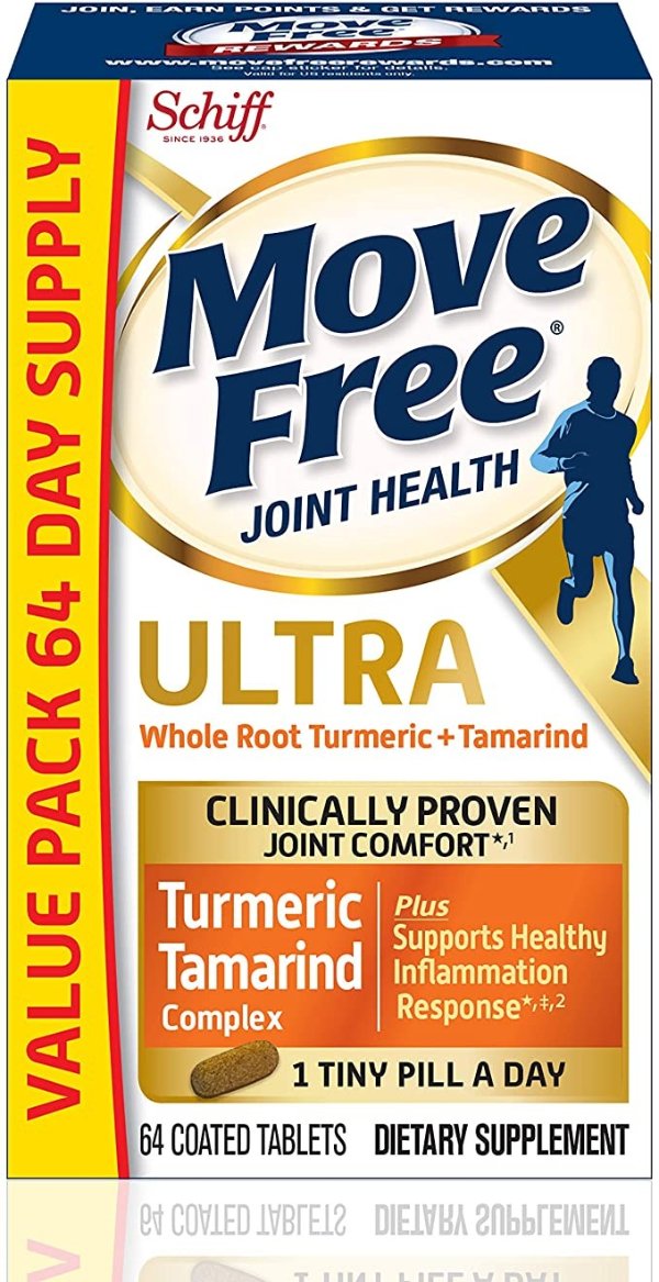 Turmeric & Tamarind Ultra Joint Health Supplement, Move Free (64 Count In A Box)